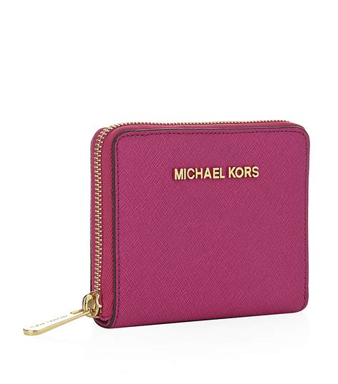 pink michael kors wallet with lock|Michael Kors small pink wallet.